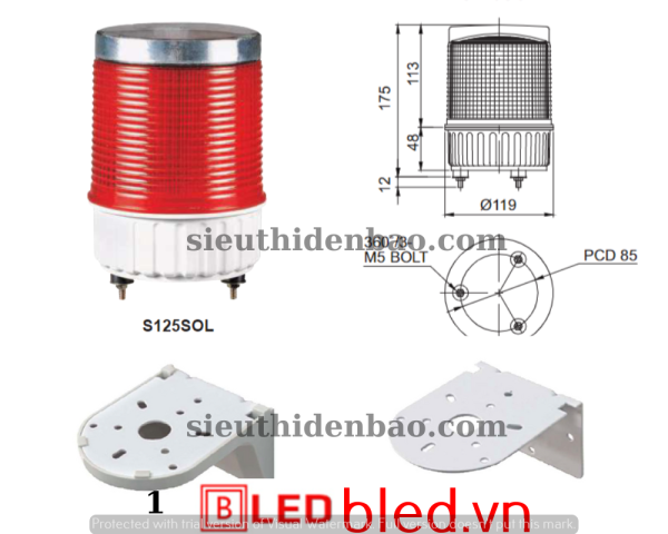 Hình 3: Đèn báo không sử dụng năng lượng mặt trời