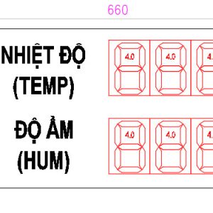 Hình 3: Bảng led nhiệt độ độ ẩm 4 inch