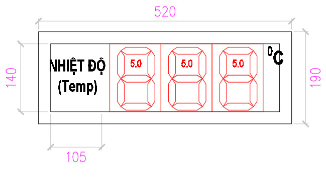 Hình 6: Bảng led nhiệt độ