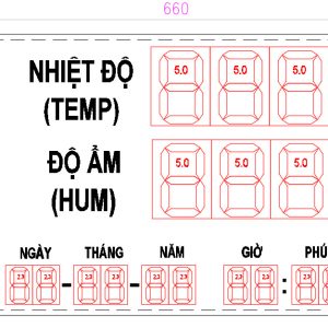 Hình 4: Bảng led nhiệt độ độ ẩm ngày tháng năm