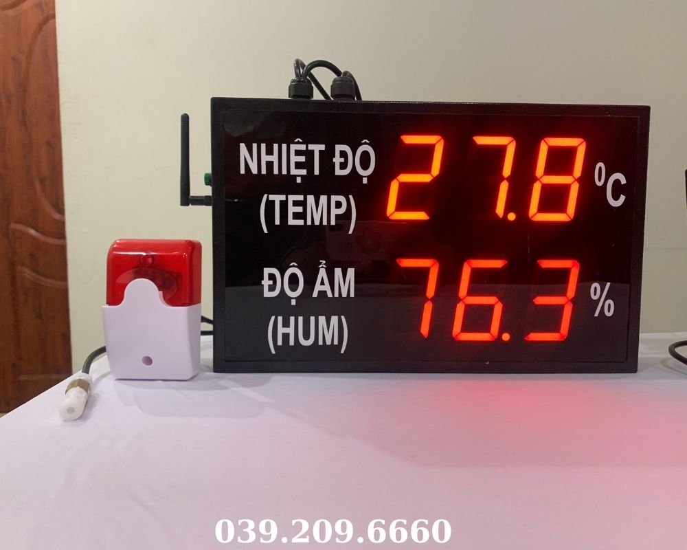 Bảng hiển thị nhiệt độ độ ẩm led 7 đoạn 