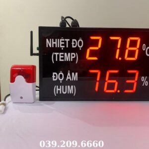 Hình 1: Bảng Led hiển thị nhiệt độ độ ẩm công nghiệp