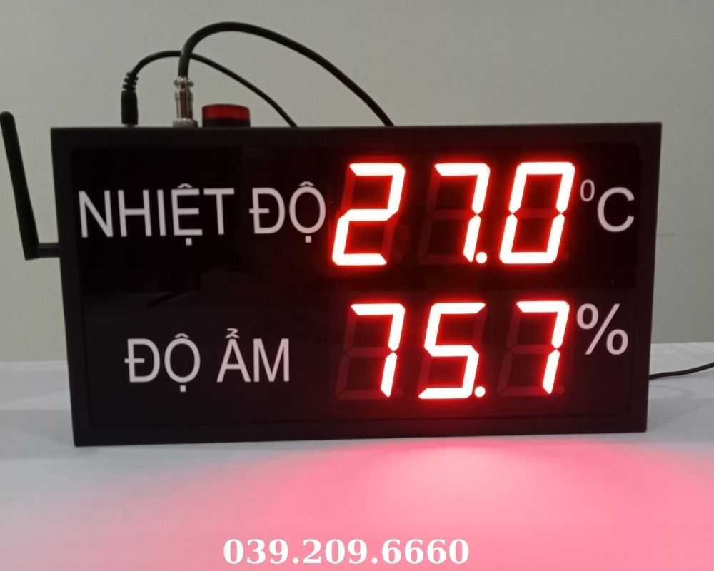 Hình 1: Bảng led hiển thị nhiệt độ độ ẩm giá rẻ